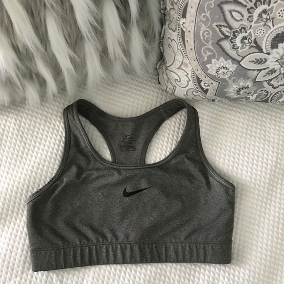Nike Tops - Nike Dri fit grey sports bra racerback medium